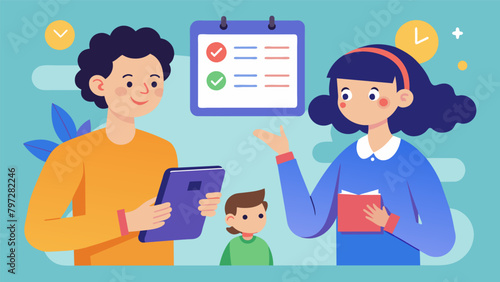 A parent using a digital diary to track their childs milestones and receive customized suggestions for brainenhancing activities..