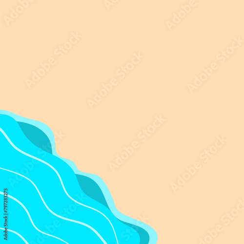wave background for your design with detail. summer background with wave and sand.  