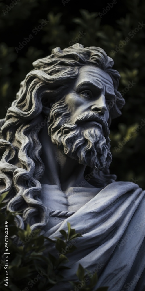 Classical Sculpture of a Bearded Man