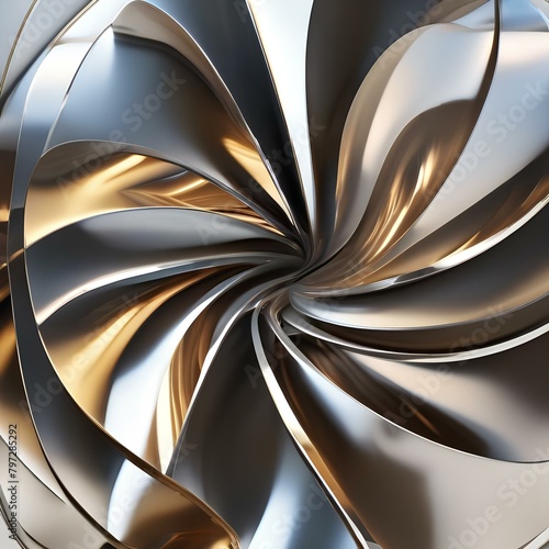 A modern sculpture composed of rotating elements  creating a hypnotic visual effect as they spin and turn  mesmerizing the viewer and inviting reflection on the passage of time5