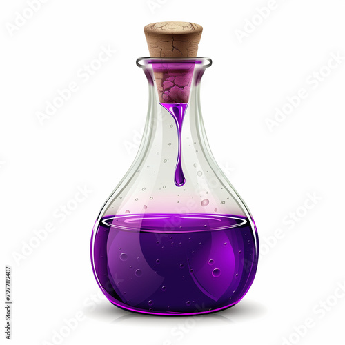 purple poison on white background photo