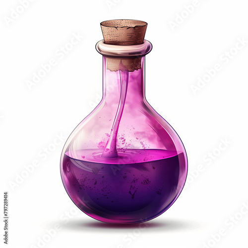purple poison on white background photo