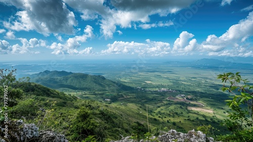 a whole view of Cuba from santiago to pinar del rio from stratosphere  blue sky  sttelite view 