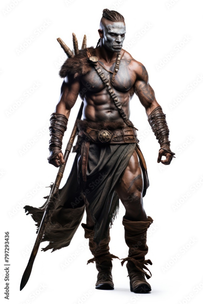 Warrior adult white background bodybuilding. Warrior adult white background bodybuilding.
