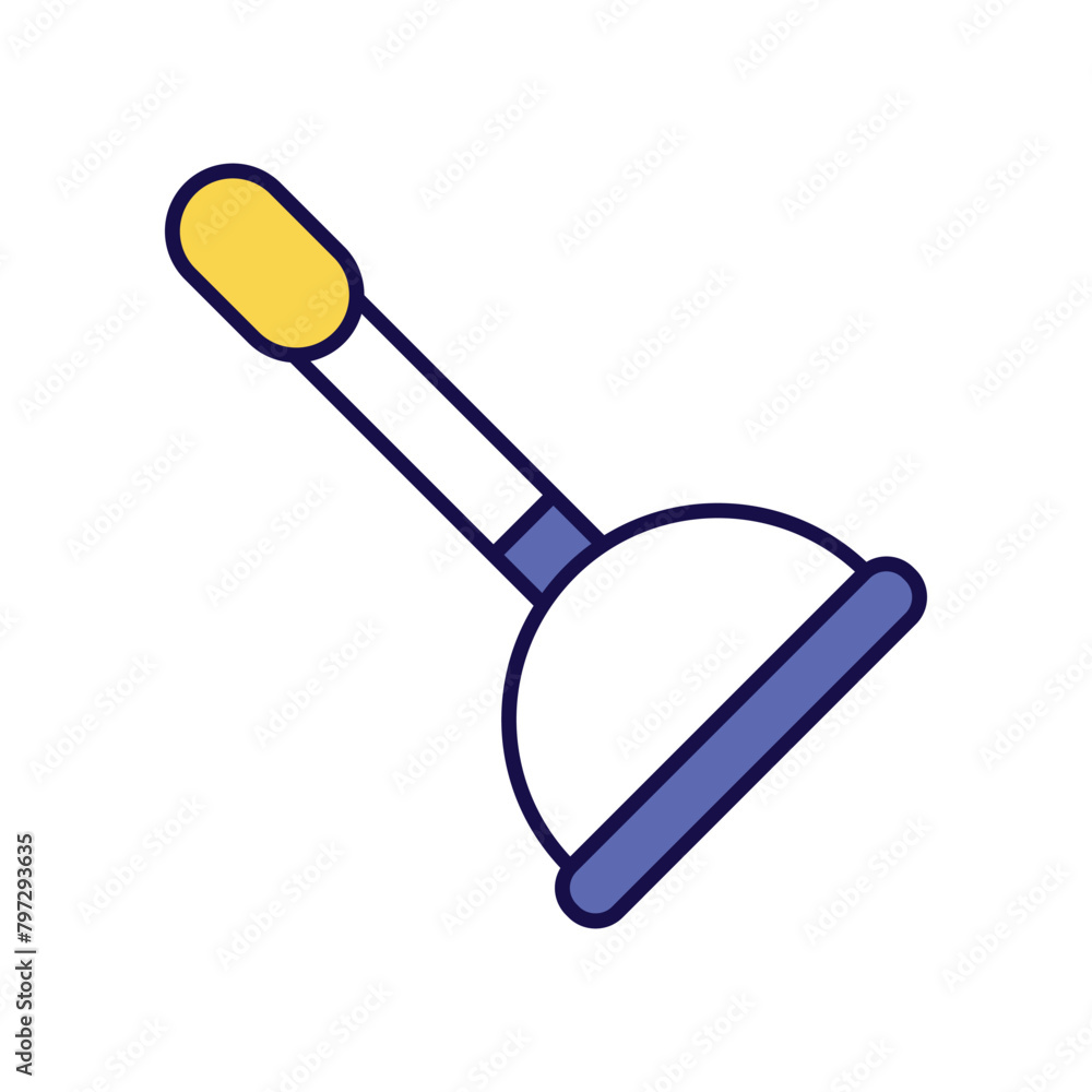 plunger icon with white background vector stock illustration plunger icon with white background vector stock illustration