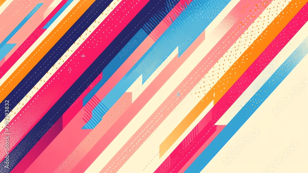 Abstract colorful background with wave lines
