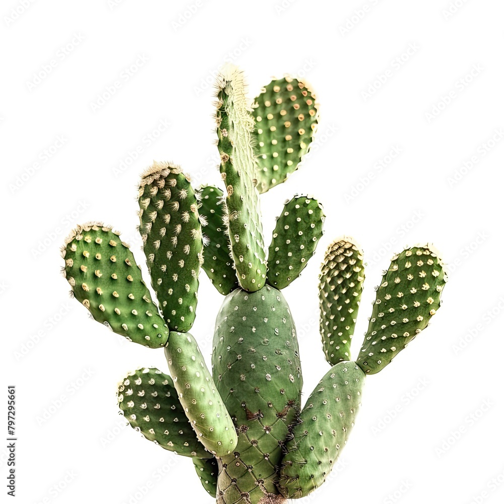 cactus on white isolated on white background  
