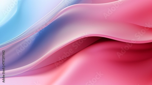 Beautiful Abstract 3D Background with Smooth Silky Shapes.