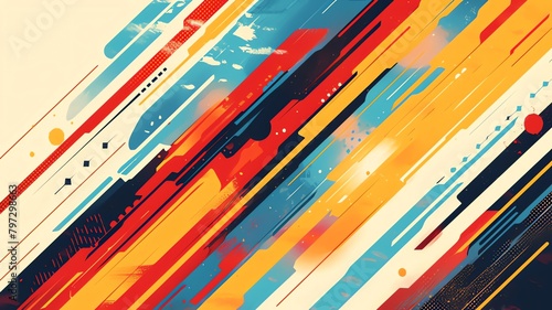Abstract colorful background with wave lines 