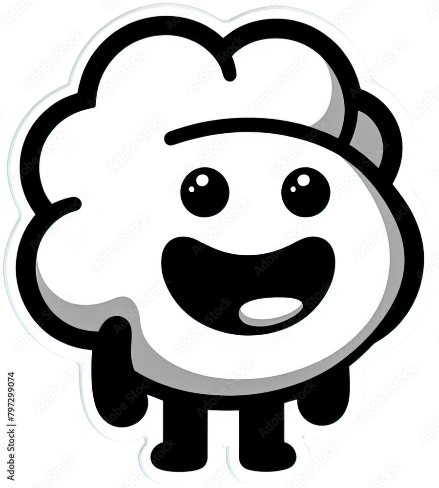 Eine kleine lustige Comicfigur im Vektor Sticker Format Eine kleine lustige Comicfigur im Vektor Sticker Format