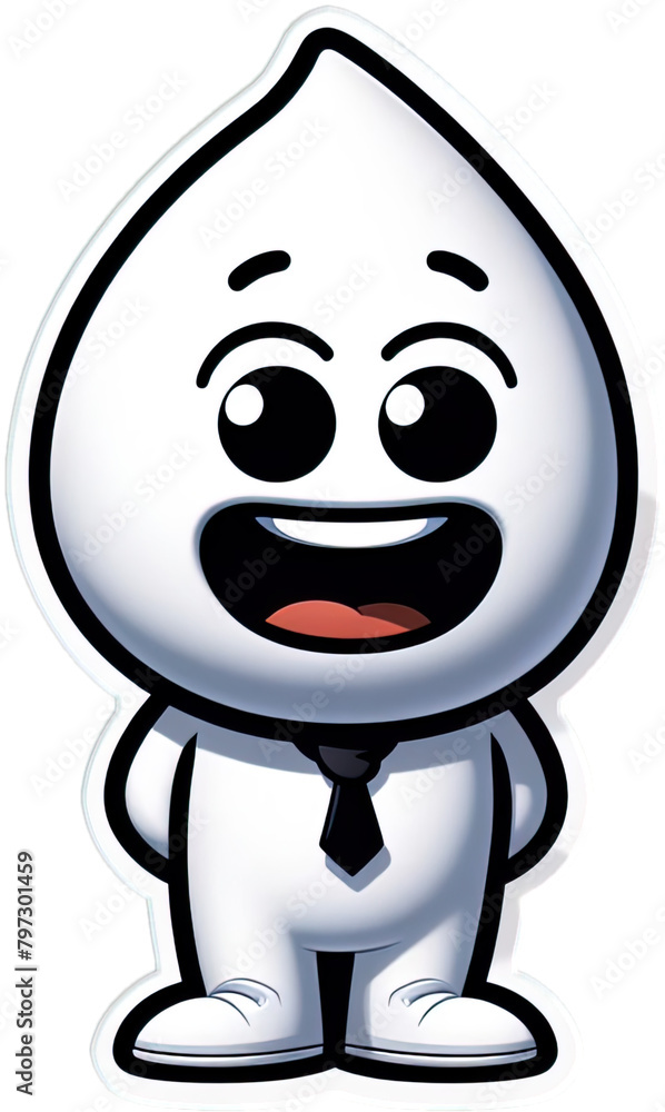 Eine kleine lustige Comicfigur im Vektor Sticker Format Eine kleine lustige Comicfigur im Vektor Sticker Format
