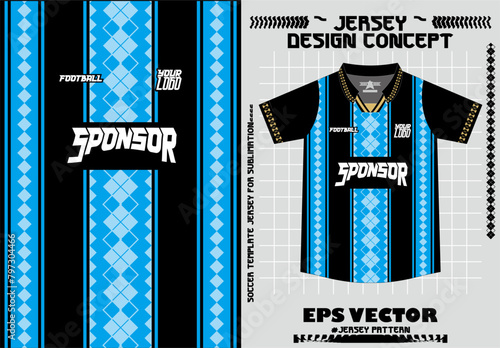  gradient geometry shape abstract background. Fabric textile pattern design for soccer jersey, football kit, racing, e-sport, sport uniform. T-shirt mockup template design. Vector Illustration