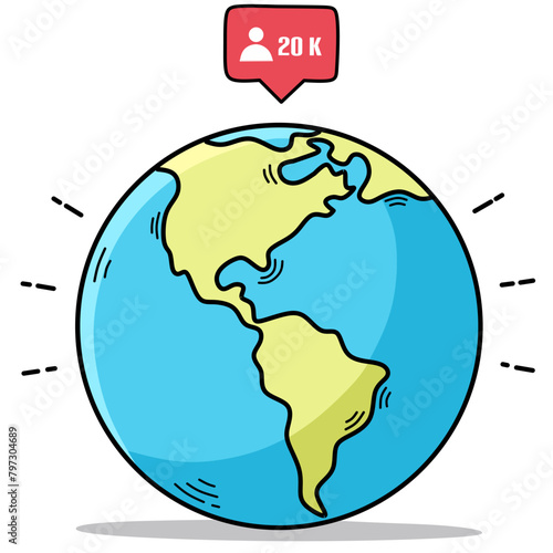 world map and globe people country