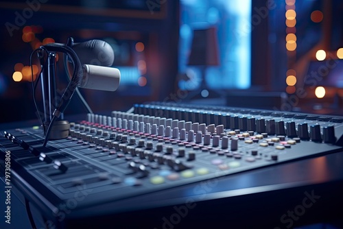 Professional Studio Mixer with Headphones