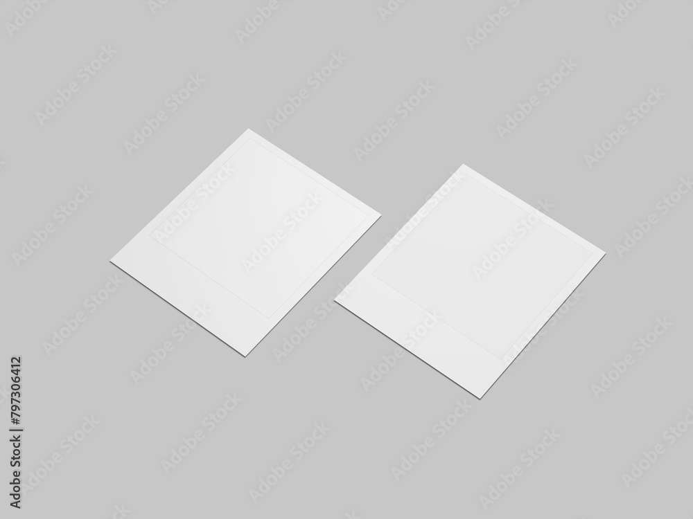 Two realistic polaroid mockup Two realistic polaroid mockup