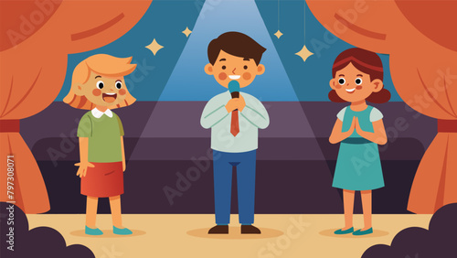 As the childs voice fills the room their proud parents watch from the front row with tears in their eyes amazed at their childs courage and