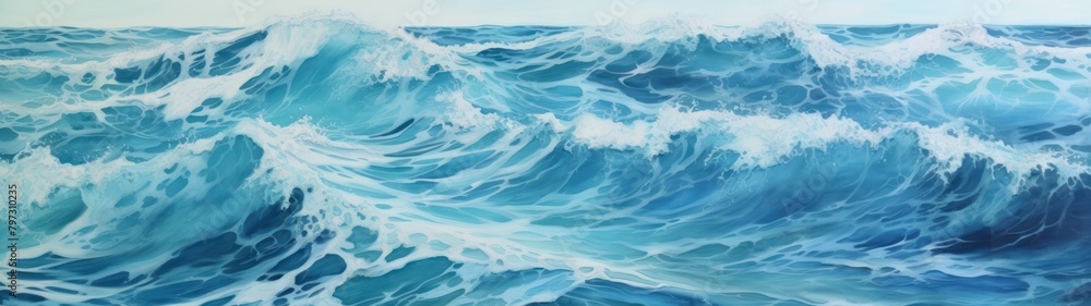 Fototapeta premium a close up of a wave