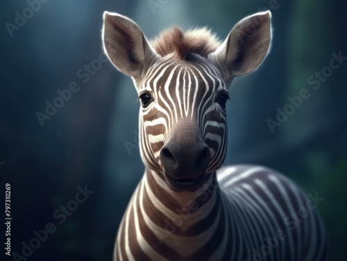 a close up of a zebra