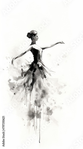 Painting dancing ballet adult.