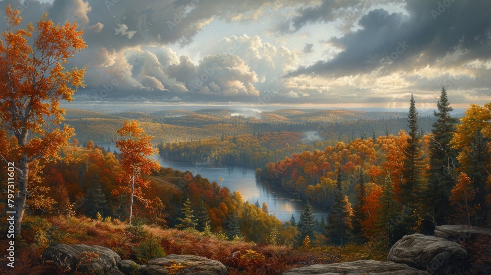 Sweeping vistas of northern landscapes take on a new splendor in the autumn light, captivating all who behold them.