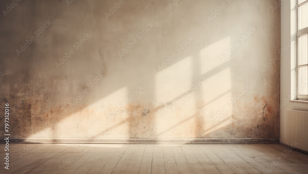 a room with a wall and a wooden floor a room with a wall and a wooden floor