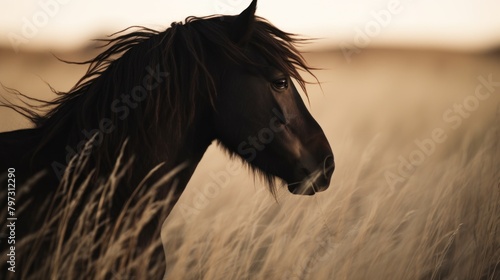 a horse in a field photo