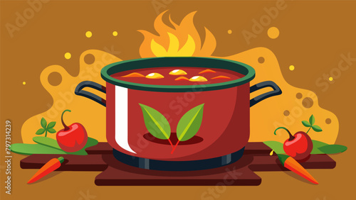 Simmering a pot of warming chili on a woodburning stove utilizing renewable resources for a flavorful and ecofriendly meal.