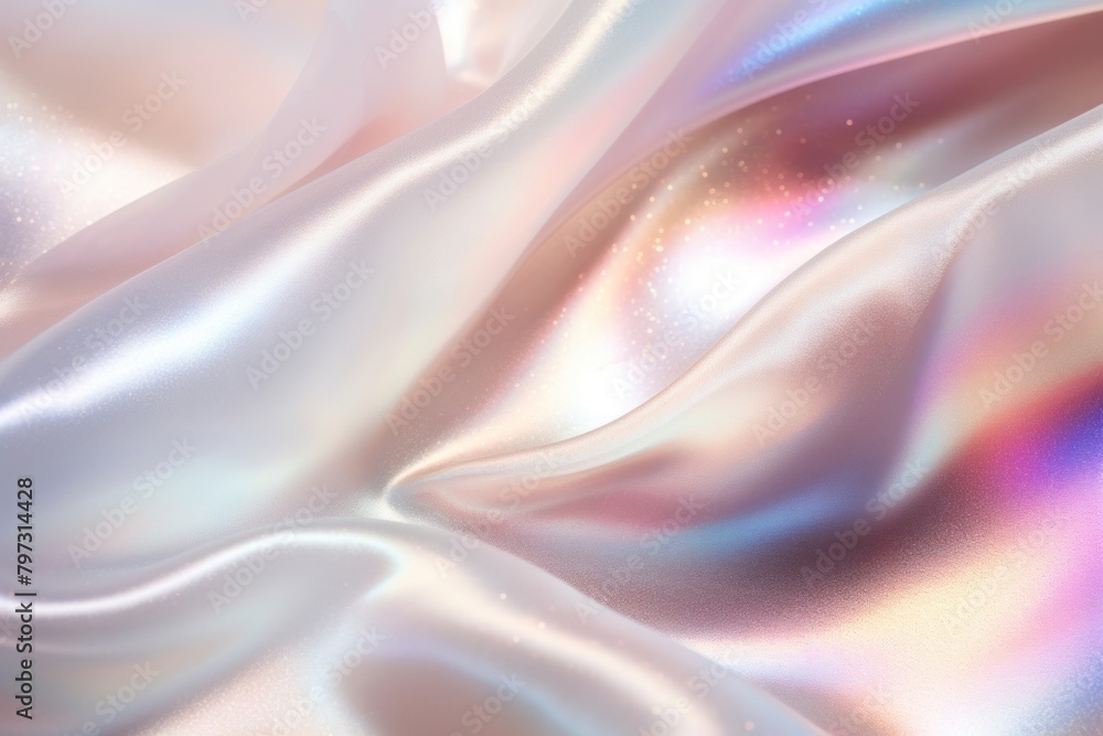 Obraz premium Transparent muted white fabric texture in warm mood backgrounds rainbow abstract.