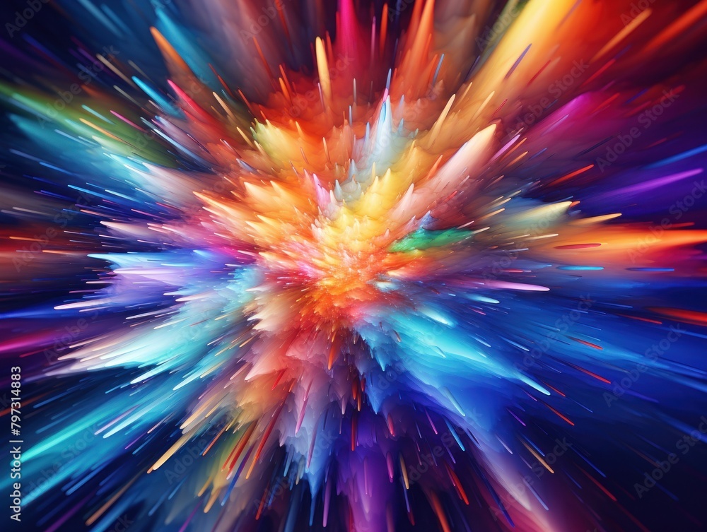 Obraz premium a colorful explosion of light