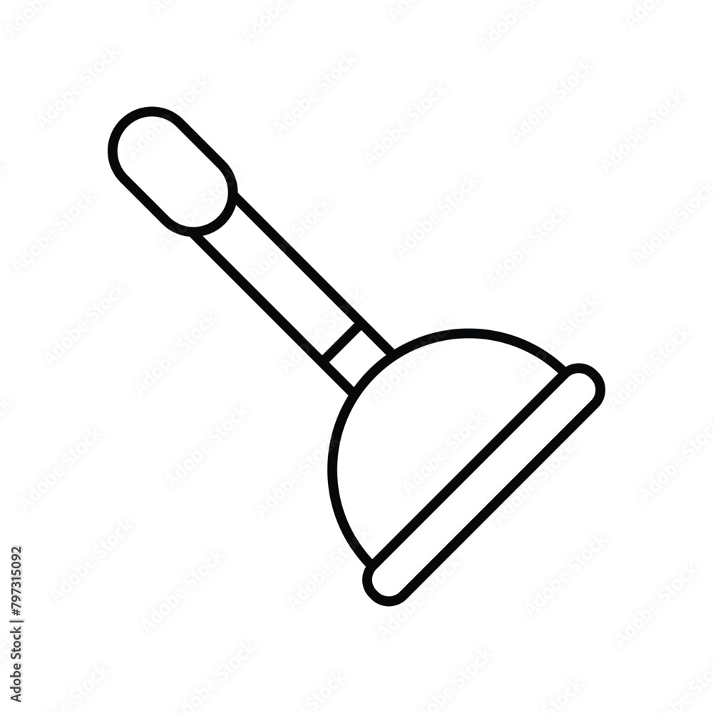 plunger icon with white background vector stock illustration plunger icon with white background vector stock illustration