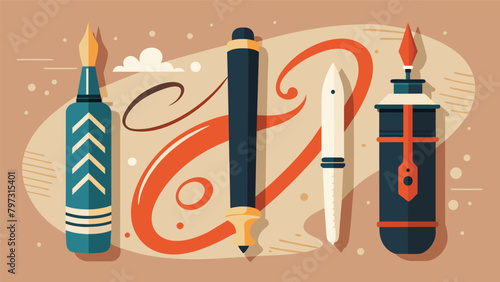 A calligraphy set with elegant and smooth fountain pens highquality ink and premium paper perfect for mastering the art of beautiful handwriting..