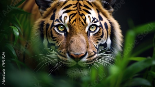 a tiger looking at the camera © Balaraw