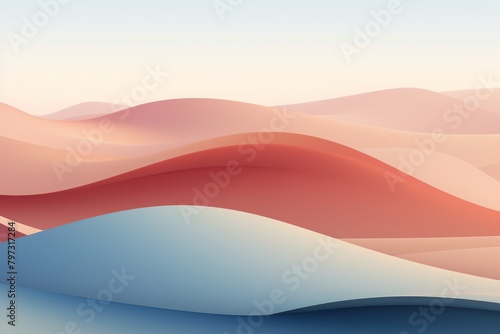 a colorful hills with blue and red hills