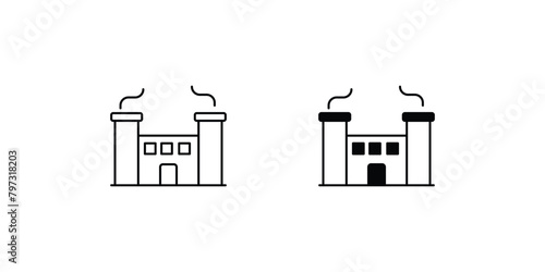 factory icon with white background vector stock illustration