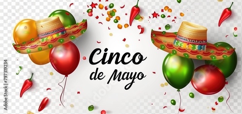 Cinco de Mayo holiday banner with text 