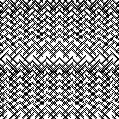 A symmetrical lattice with sharp stakes or elements in the middle of the structure.