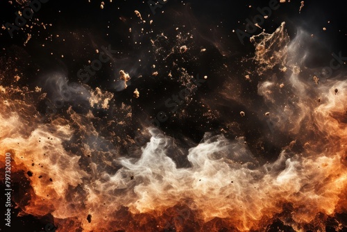 Explosion nebula smoke cloud. photo