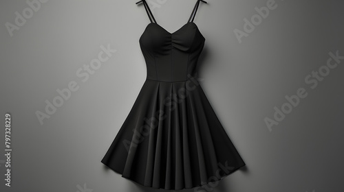 Little black dress LBD fashion icon 3d photo