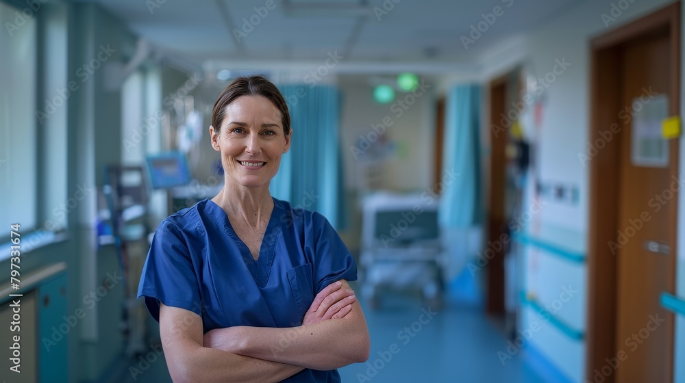 Assured Medical Nurse in Hospital Recovery Room. Assured Medical Nurse in Hospital Recovery Room.
