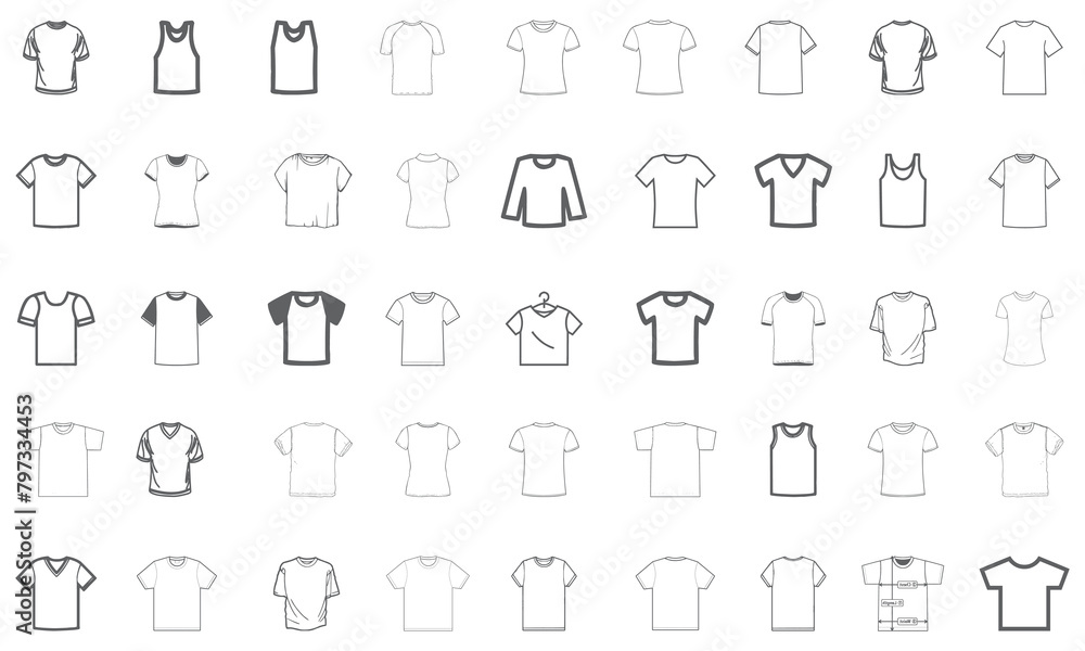 T-shirt icon bundle