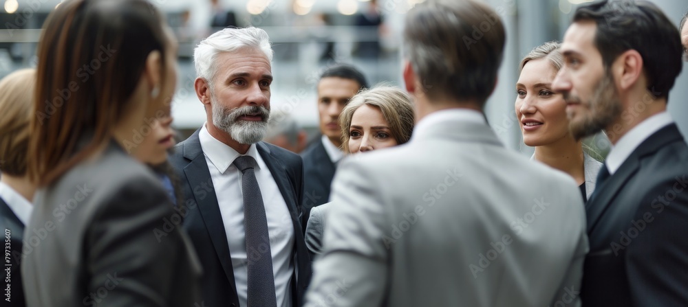 Senior Businessman Leading a Group Discussion. Senior Businessman Leading a Group Discussion.
