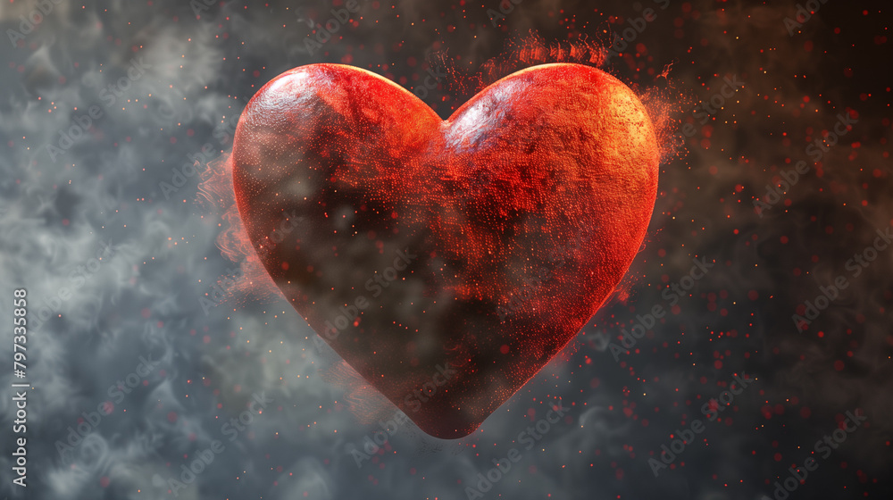 Simple red heart flying, Isolated transparent background, Alpha channel ready. Simple red heart flying, Isolated transparent background, Alpha channel ready.