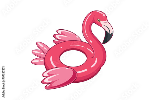 Flamingo shaped float