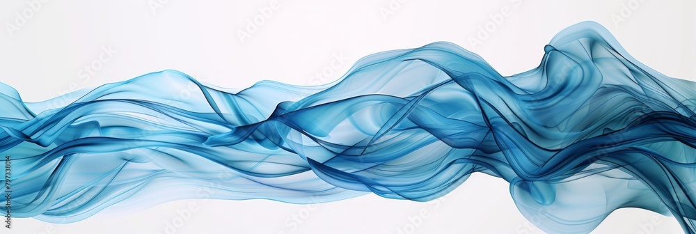 Blue water waves on a white background Blue water waves on a white background