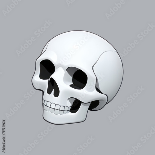 Skeleton Head Icon Cartoon Illustration (ID: 797340636)