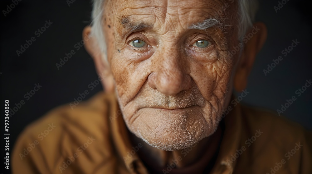 Weathered Face of Wisdom Intimate Portrait of an Elderly Gentleman Exuding Kindness and Tranquility Weathered Face of Wisdom Intimate Portrait of an Elderly Gentleman Exuding Kindness and Tranquility