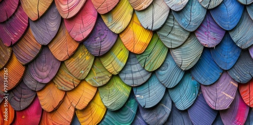 Abstract colorful background made of different colors and shapes photo