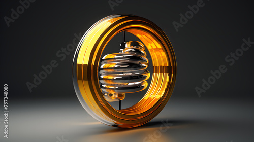 Torsion Spring Mechanic Icon 3d photo