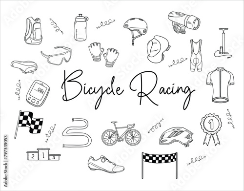 Bicycle Racing Illustration