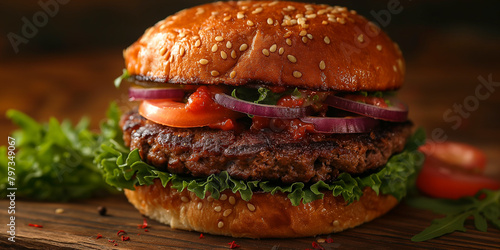 hamburger, food photography with burger